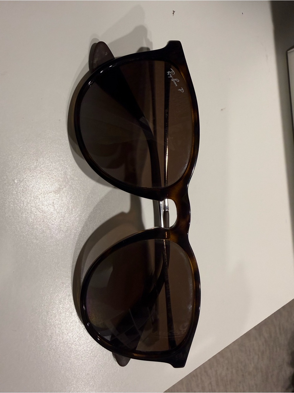 Ray-Ban Women's Polarized Tortoiseshell Sunglasses - Brown Lenses - Picture 2 of 2